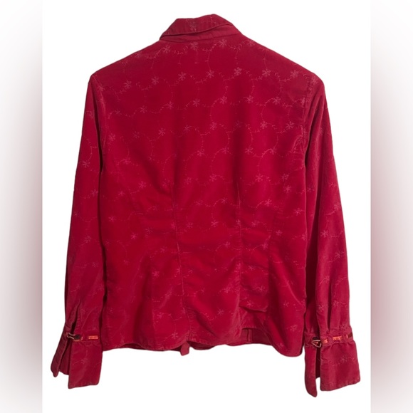 Northern Isles Women’s Hot Pink Button Down Embroidered Shacket SzL BarbieCore - Picture 3 of 14